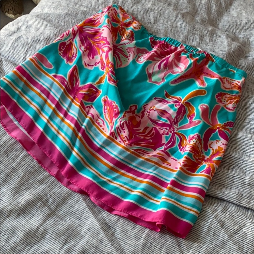 Lilly strapless silk top
